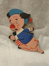 Vintage 1951 Dolly Toy Co This Little Pig #257 RUNNING Mother Goose Pin-ups  picture