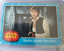 1977 Topps Star Wars Trading Card Blue Series Hans Solo Space Pirate #4 UNGRADED picture