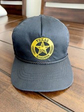 Texas Rangers DPS Vintage Black Rope Hat, w/ Gold/Yellow Embroidery, Cotton picture