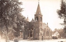 C91/ Worthington Minnesota Mn Real Photo RPPC Postcard 30s First Lutheran Church picture