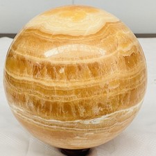 Natural Yellow Calcite Sphere Quartz Crystal Polished Ball Reiki Healing 4540G picture