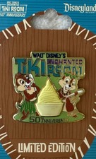 DISNEY DLR CHIP DALE ENCHANTED TIKI ROOM 50TH ANNIVERSARY DOLE WHIP LE 500 PIN picture