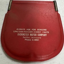 VTG Dickmeyer Motor Co Fairfax MN Lincoln Mercury Comet Squeeze Vinyl Coin Purse picture