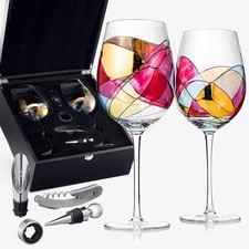 The Wine Savant Stemmed Wine Glasses Set Gift Box - Romantic Renaissance picture