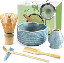 Matcha Set with 17Oz Ceramic Bowl, Bamboo Whisk, 7PCS Matcha Whisk Set picture