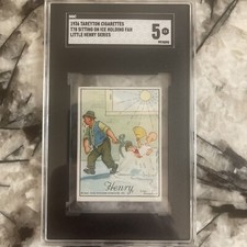 1936 T78 Tareyton Little Henry Sitting On Ice Holding Fan - SGC5 picture