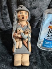 NATIVE AMERICAN LINDA LUCERO FRAGUA CLAY MODEL “STORY TELLER” Jemez New Mexico picture