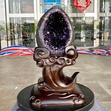 7.8LB Natural amethyst Dinosaur egg Quartz Crystal specimen healing picture