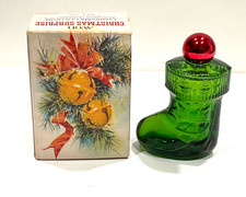 Vintage Avon Christmas Surprise Green Stocking Charisma Cologne NEW 1 oz splash picture