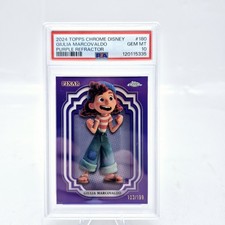 2024 Disney Topps Chrome Giulia Marcovaldo #180 PSA 10 Luca Purple /199 picture