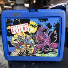 Operation: Aliens 1986 Thermos Lunchbox No Thermos Vintage Lunch Box Rare picture