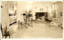W. Harwich MA Interior Room Old Chase House c1910s Real Photo Vintage Postcard picture