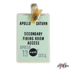 1970 NASA Apollo 13 Secondary Firing Room Access Badge #351 Rare picture