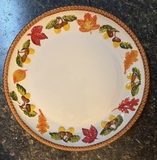 Temp-Tations by Tara Temptations Harvest Dinner Plate Hand painted Embossed picture