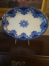 Antique Alfred Meakin Flow Blue Platter Cambridge Pattern 12.75