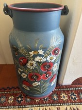Vintage Hand-Painted German Milk Can - 17.5”- Vintage Folk Art picture