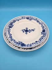 2 RARE 1900 Antique Meissen Neuer White & Blue Floral 9.5