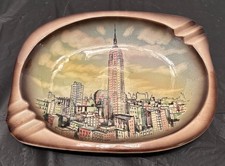 Vintage Rare 1960s Empire State Building- NYC Porcelain Ashtray - Cityscape picture