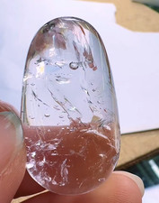 38*22*15mm Natural Enhydro Quartz Moving Water Drop Specimens Palm Reiki picture