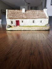 Fraser Creations Burns Cottage Scottish Painted Multicolor House Figurine picture