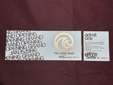 LIVING SEAS 1986 EPCOT Grand Opening Vintage DISNEY World Ticket Pass Prop Rare picture