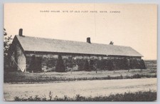 Old Fort Hays Guard House, Hays, Kansas Artvue Postcard picture