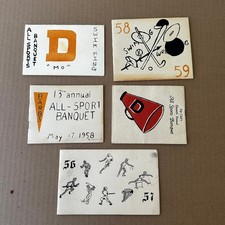 Vintage DeKalb High School All Sports Banquet Programs 1956-1959 Pep Club Lot 5 picture