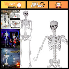 7.8ft Giant Posable Halloween Skeleton - Realistic Human Bones for Indoor Outdoo picture