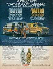 1979 Ronrico Rum Sweepstakes Ford Van Puerto Rico Silver Gold Vtg Print Ad SI14 picture