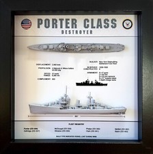 Porter Class Destroyer Memorial Display Box, WW2, 9