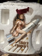 RARE 1981 DUG'S BROTHEL RANCH NEVADA CAROL'S STARDUST ROCKET PORCELAIN DECANTER picture