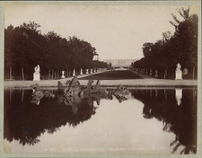 France, Parc de Versailles, Le Bassin d'Apollon vintage albumen print shooting picture