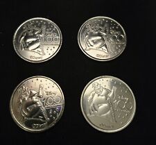 Disney 100th Anniversary Medallion Coin Disneyland Oogie Boogie - A SET OF 4  picture