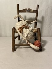 Vintage Giuseppe Armani 166-C Cat on Chair 1980 Figurine - SIGNED  Mint Italy picture
