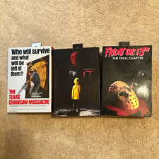 Friday the 13th: The Final Chapter, The Texas Chainsaw Massacre, IT figures picture