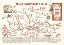 1960s ALTURAS, CALIFORNIA vintage paper placemat and map NILES MOTEL COFFEE SHOP picture