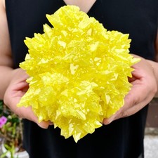 1.6LB Rare Natural yellow sulfur crystal quartz crystal mineral specimen picture