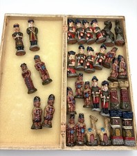 Vintage Hand Crafted Peruvian Chest Set Inca Vs. Spaniards picture