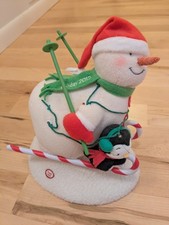 2012 Hallmark Jingle Pals SWOOSHIN DUO Christmas Snowman Skiing Penguin picture