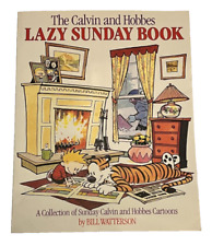 The Calvin And Hobbes Lazy Sunday Book Paperback Comic Strip Bill Watterson 1989 picture