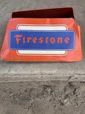 Vintage 1940’s Firestone Orange Tire Advertising Display Stand Sign picture