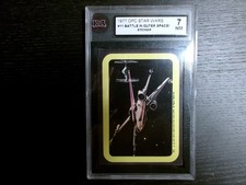 1977 STAR WARS Sticker #11 Battle In Outer Space KSA 7 (PSA 7/APR $450) N-MINT💎 picture