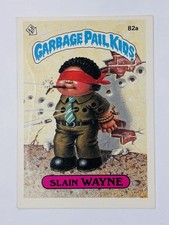 1985 Topps Garbage Pail Kids GPK -Series 2 Glossy #82a SLAIN WAYNE (EX) SEE PICS picture