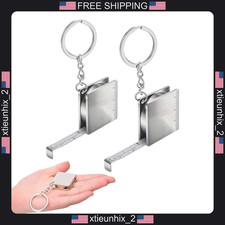 Mini Keychain Tape Measure 1.2m Dual Scale Compact Retractable Tool picture