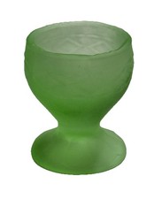 Boyd Glass Special Order Kims Glass Diamond Pedestal Open Salt Dip Aloe Satin picture