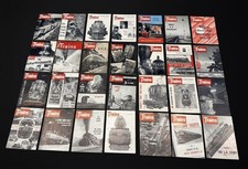 Trains Magazine Lot of 28 Railroad Steam Diesel Locomotives picture