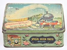 Vintage Special Seven Photo Snuff Tin Box: Litho Print Advertising Memorabilia picture