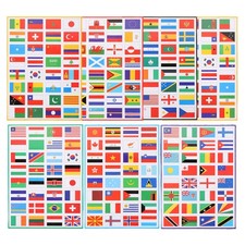 HEMOTON World Flag Stickers, 224 Patriotic Country Stickers Assorted Color picture