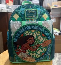 New Loungefly Disney Princess Stained Glass Collection Moana Mini-Backpack NWT picture