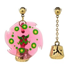 Pokemon Center Original Spiritomb Pierce Earrings w/ Swing Odd Keystone picture